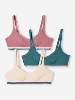-Set van 3 beha's voor meisjes, effen JONEN