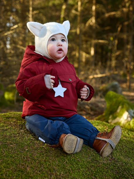 Veste d'hiver avec doublure polaire MATWANG enfants MINI A TURE bleu foncé+bordeaux+gris+gris ardoise+marine+marron+rouge+vert sauge+vieux rose - vertbaudet enfant 