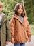 Parka fille à capuche doublée imitation fourrure bois de rose+camel+marine+noir+prune+vert foncé - vertbaudet enfant 