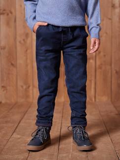 Jongens-Jean-Gevoerde jeans met rechte pasvorm, eenvoudig aan te trekken