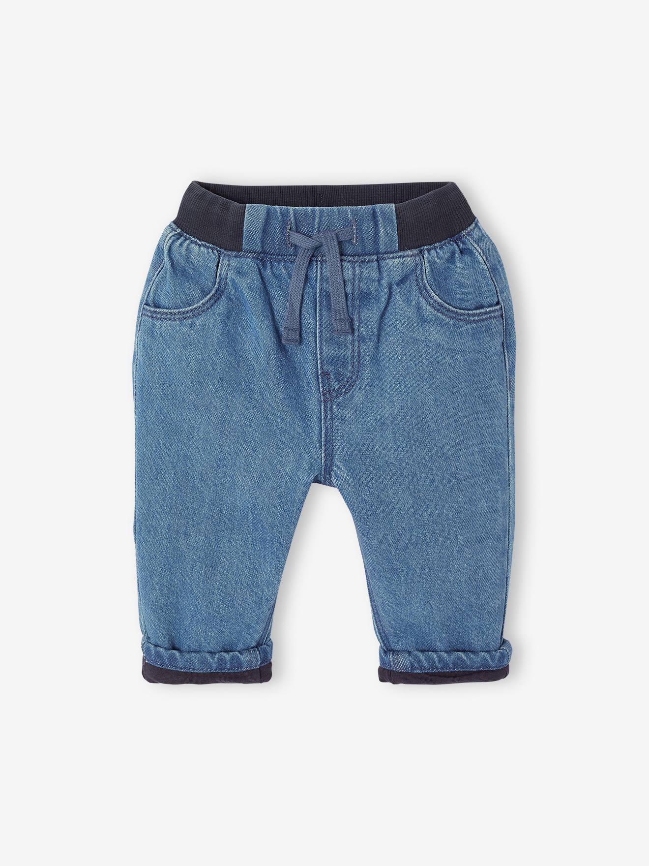 Vertbaudet Jeans Voor Baby's Met Voering En Elastische Taille Stone