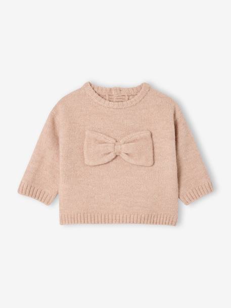 Bébé-Pull bébé en tricot avec noeud en volume