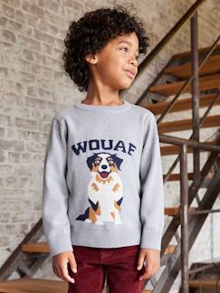 -Trui met ronde hals en hond