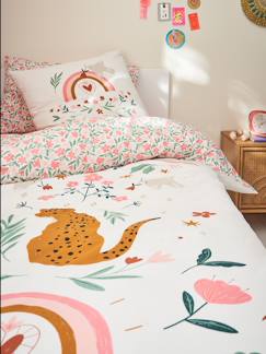 Linge de maison et décoration-Linge de lit enfant-Parure housse de couette enfant et taie d'oreiller LATINO VIBES, avec coton recyclé