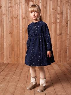 -Robe en velours imprimées fille