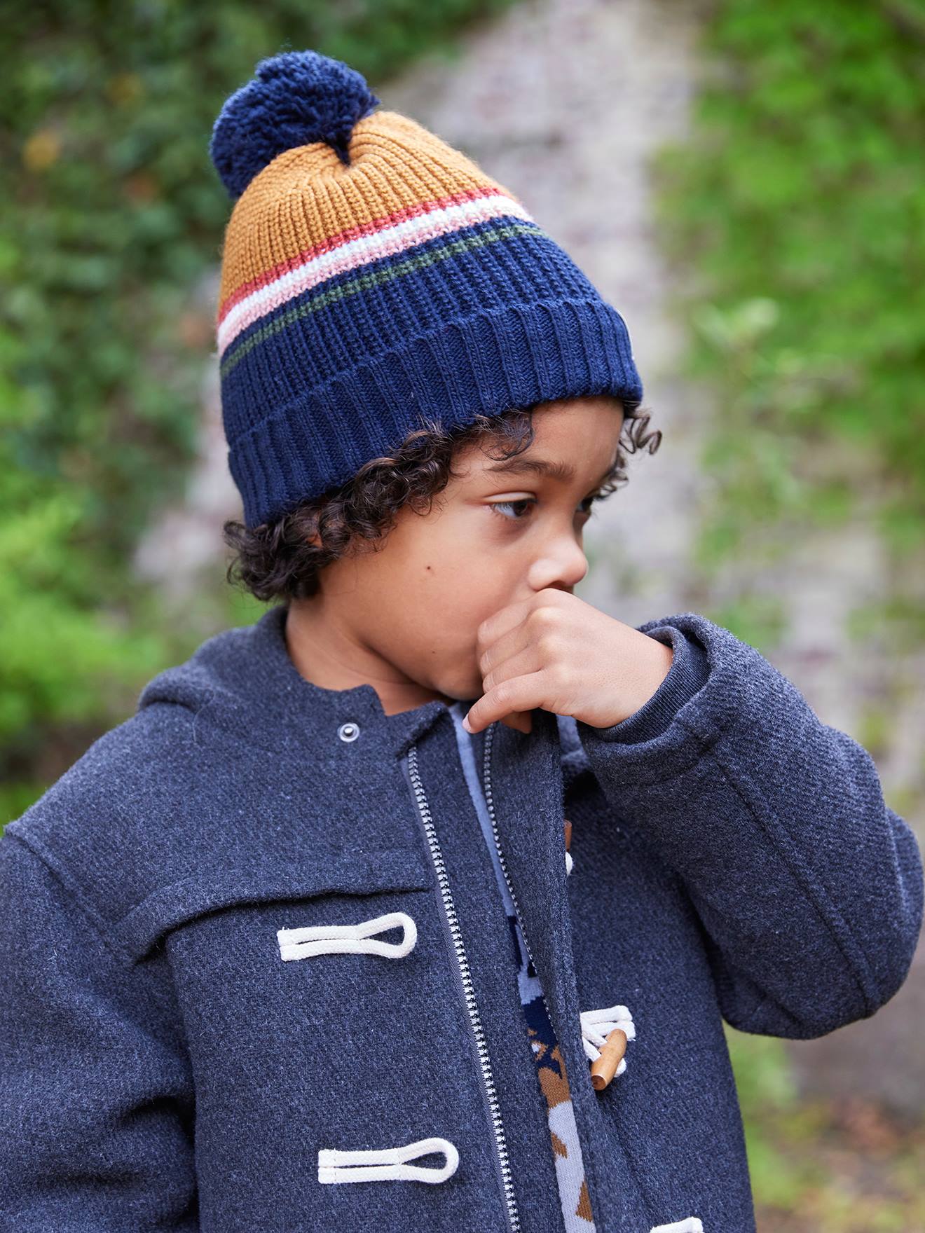 Vertbaudet Set Muts Snood Handschoenen/wanten 2/3 Jaar Middenblauw