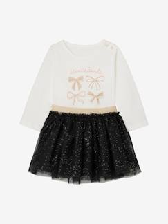 Baby-Babyset-Babyset voor meisjes, t-shirt, rok met glitter