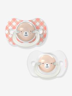Puériculture-Lot de 2 sucettes avec tétine symétrique SX Pro Night&Day
