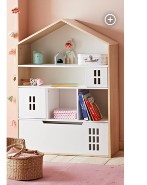 Meuble de rangement Casas - blanc/bois