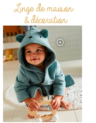 Peignoir bébé animal en gaze de coton bio* personnalisable - vert