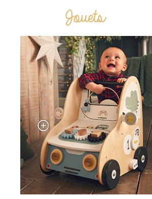 Chariot de marche avec freins EN VOITURE SIMON en bois FSC® 