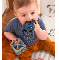 Set de 2 cubes en silicone - bleu