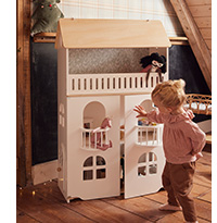 Maison de poupée mannequin Romantique en bois FSC® 