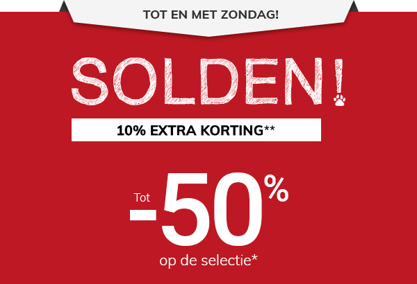 Solden: Tot -50% op de selectie* & 10% extra korting**