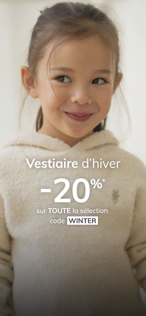 -20% sur TOUTE la sélection avec le code WINTER