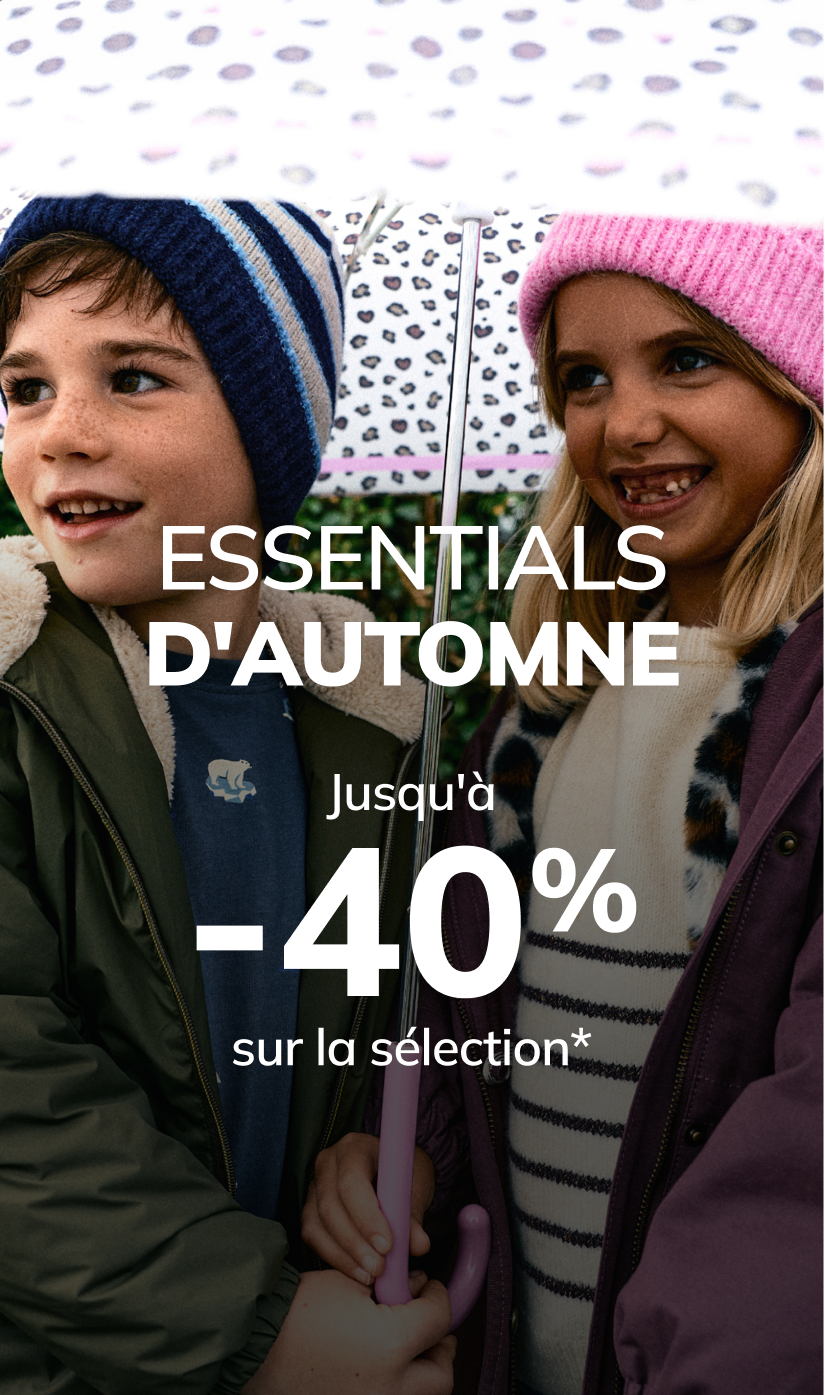 Essentiels d'Automne: Jusqu'à -40% sur la sélection*