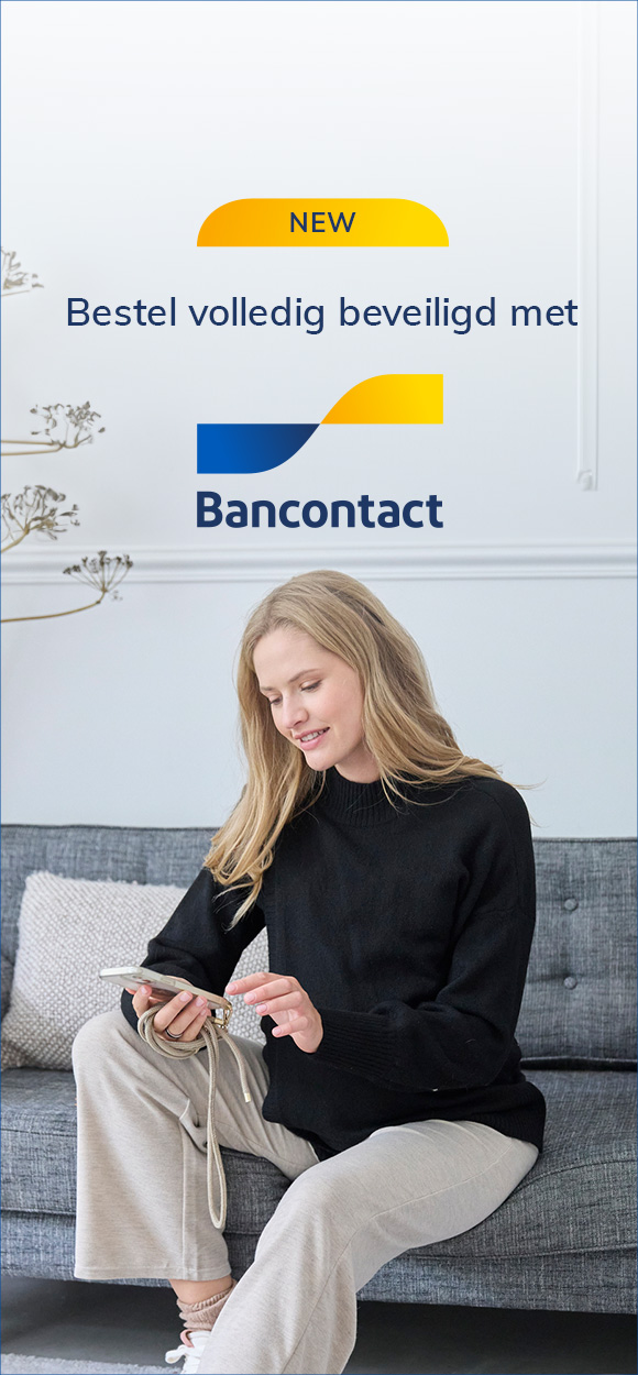 Bestel volledig beveiligd met Bancontact