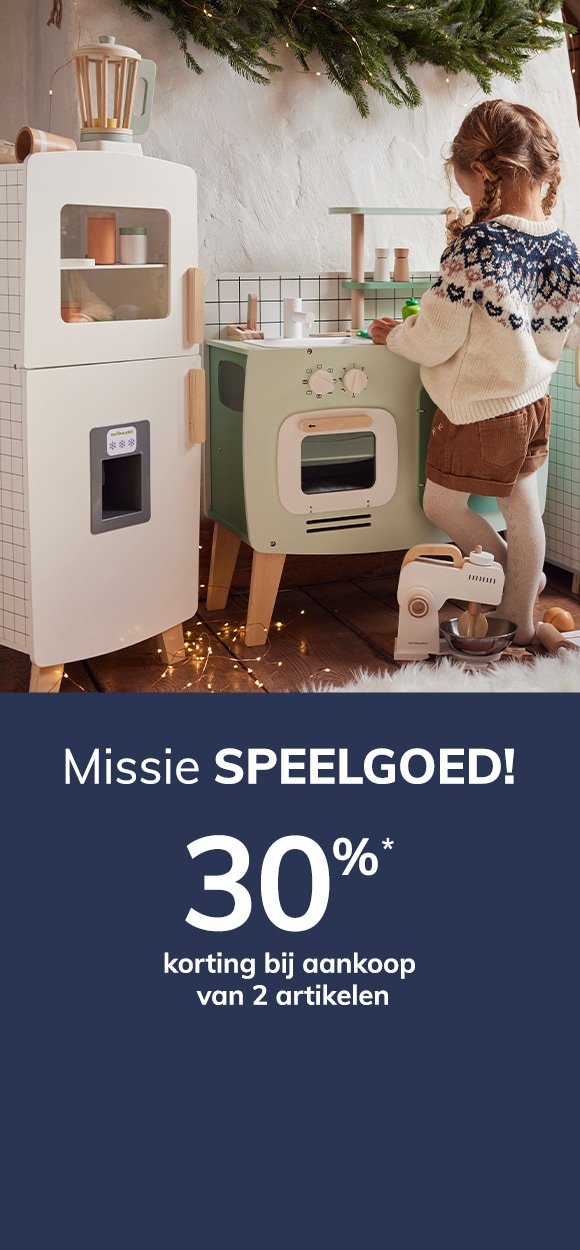 Missie SPEELGOED: 30% korting bij aankoop van 2 artikelen*